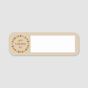 Porte-nom Feuilles de chêne de Thanksgiving