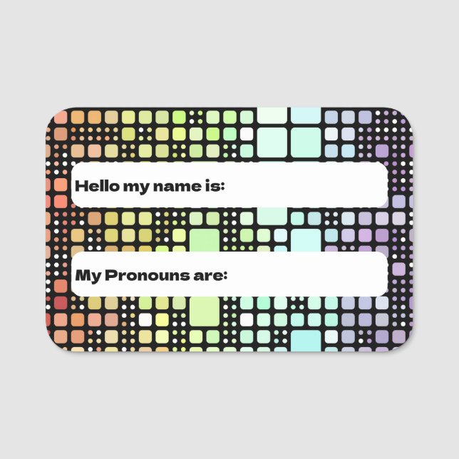 Porte-nom Fierté de neurogande Super funky Retro Mod (Devant)