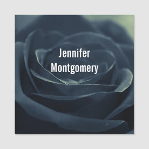 Porte-nom Fleur noire Rose Vibe gothique foncé