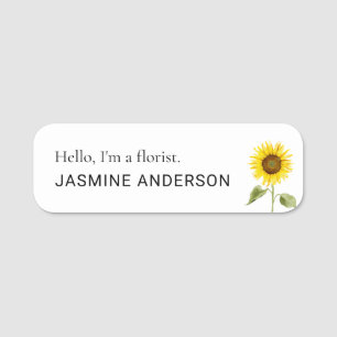 Porte-nom Fleuriste Fleur de tournesol affaires personnalisé