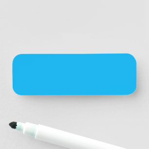 Porte-nom Fond uni bleu cyan Style minimaliste d'été