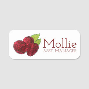 Porte-nom Framboises framboises Berries Fruits de baies
