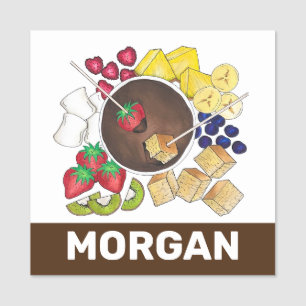 Porte-nom Fruits Fondue Fruit Berries Marshmallow Dessert
