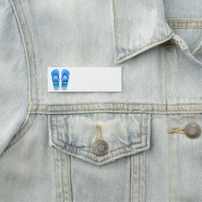 Porte-nom Fun Flip Flops avec la scène de plage (En situation)