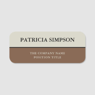 Porte-nom Fusion Pastel Beige Orange Brûlé