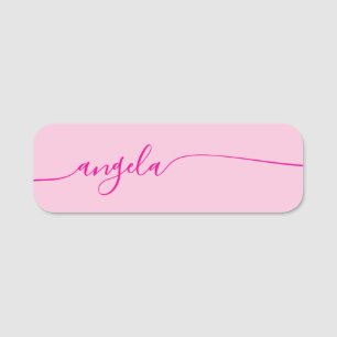 Porte-nom Glamour Signature Rose Chaud