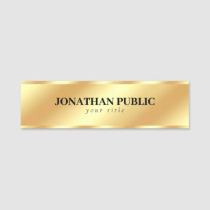 Porte-nom Gold Modèle Professionnel Moderne Élégant Personna