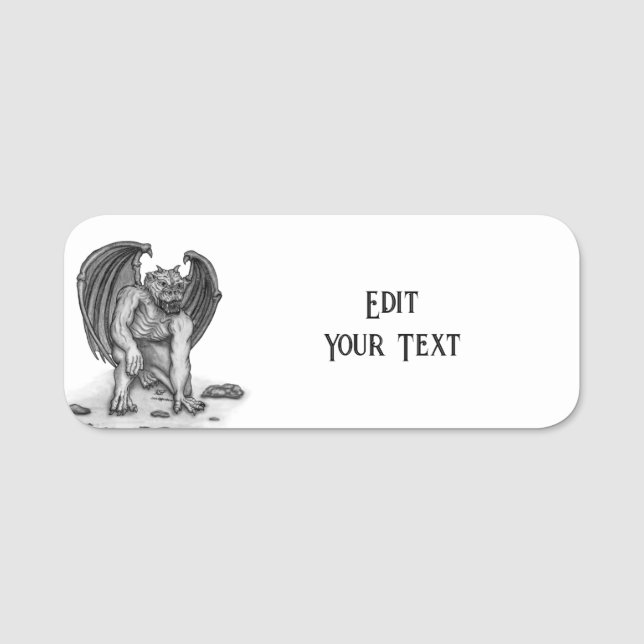 Porte-nom Golem Gargoyle (Devant)