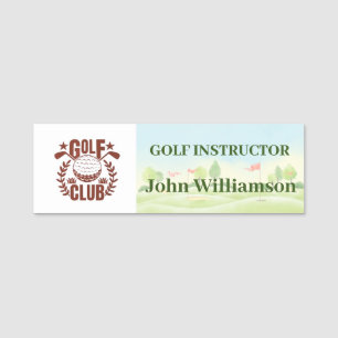 Porte-nom Golf Club League Logo Membre Nom du client