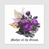 Gothique Shabby-Chic Purple & Mariage Floral Orang