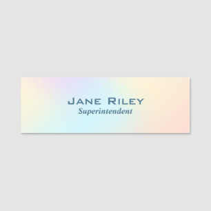 Porte-nom gradient en pastel d'arc-en-ciel