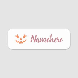 Porte-nom Halloween Citrouille Jack-o'-lantern fille personn