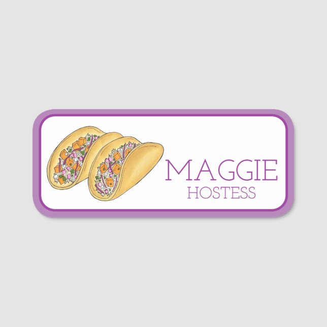 Porte-nom Hawaiian Fish Tacos Seafood Restaurant Wisiter Che (Devant)