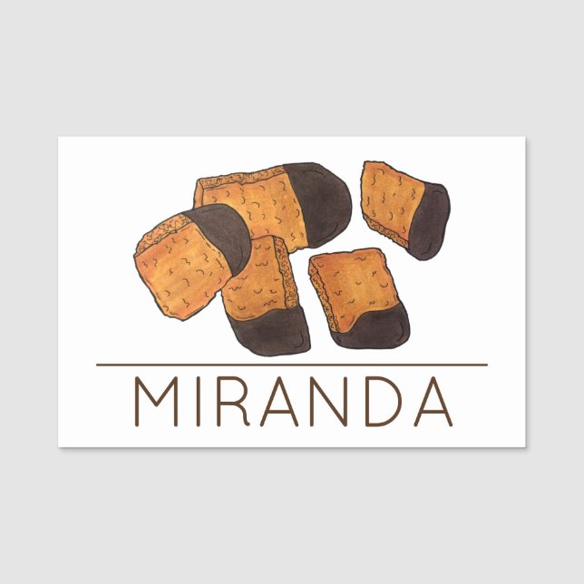 Porte-nom Honeypeb British Sponge Cinder Toffee Sweet Shop (Devant)