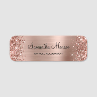 Porte-nom Huile d'or Rose