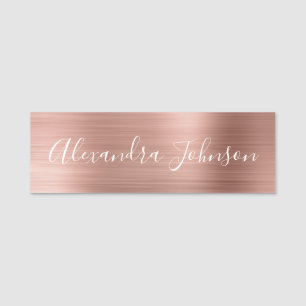 Porte-nom Huile d'or rose   Blush Pink Foil Moderne