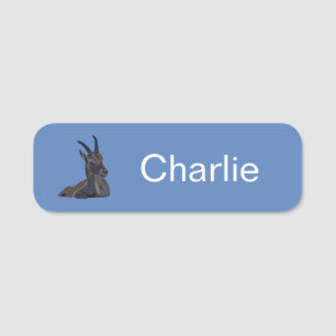 Porte-nom Ibex Chèvre Art animal