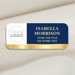 Porte-nom ID de l'employé Logo de l'entreprise Marine Gold B