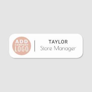 Porte-nom ID magnétique de l'employé du logo personnalisé