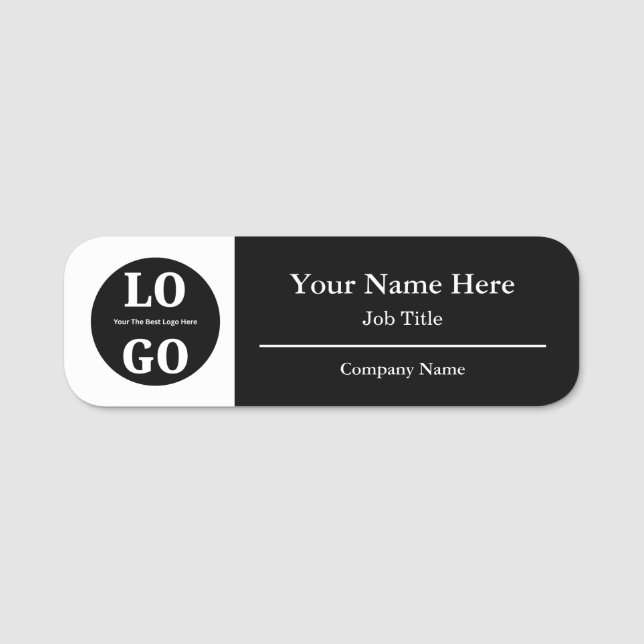 Porte-nom Identification de la société par logo économique (Devant)