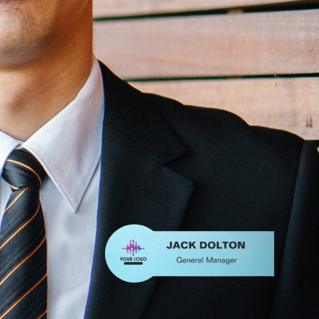 Porte-nom Identification des employés sur mesure : argent mé (Créateur téléchargé)