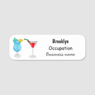 Porte-nom Illustration de cocktail