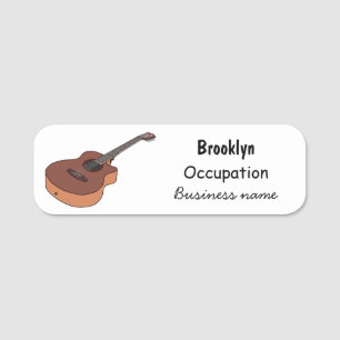 Porte-nom Illustration de guitare acoustique
