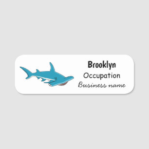Porte-nom Illustration de requin marteau