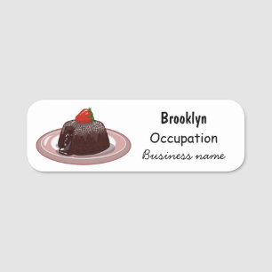 Porte-nom Illustration du gâteau de lave au chocolat
