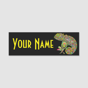 Porte-nom Imaginaire psychédélique de Chameleon