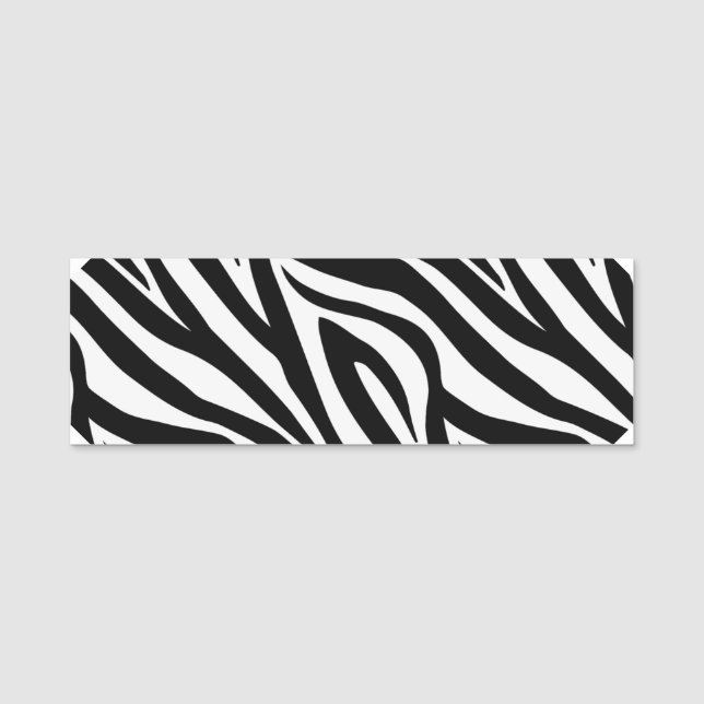 Porte-nom Impression Zebra (Devant)