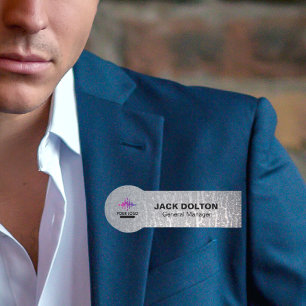 Porte-nom Insigne de nom métallique customisé pour les emplo