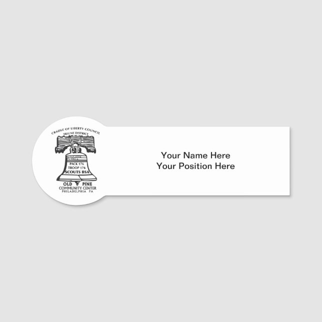 Porte-nom Insigne de nom personnalisé (Devant)