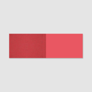 Porte-nom Insigne de nom texturé rouge tomate - personnalisa