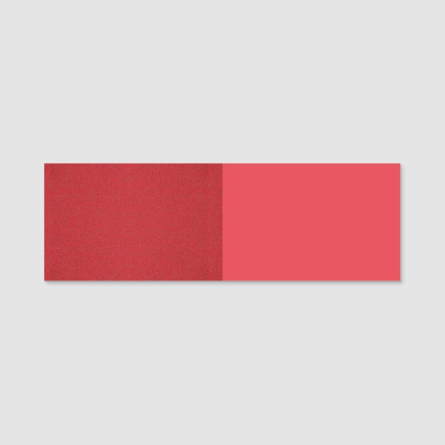 Porte-nom Insigne de nom texturé rouge tomate - personnalisa (Devant)