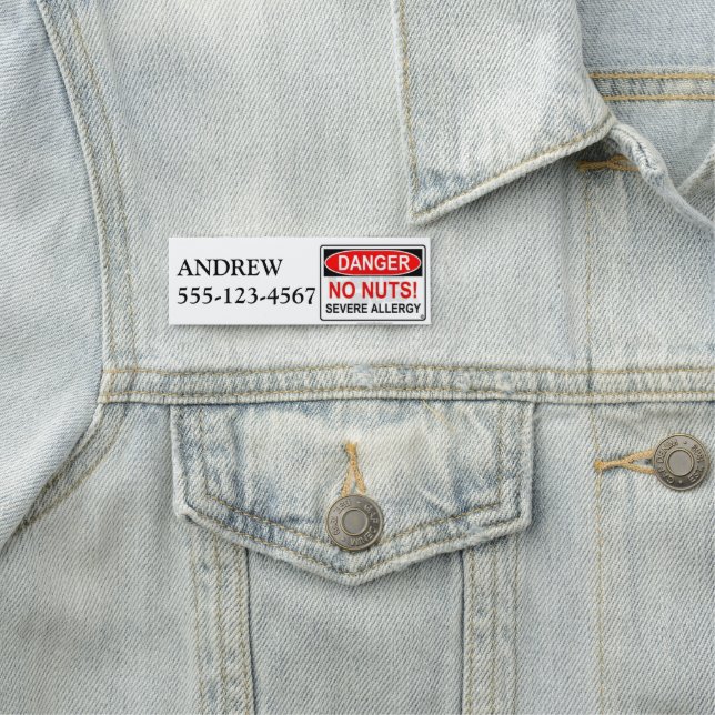 Porte-nom Insigne d'identification de l'allergie (En situation)