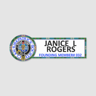 PORTE-NOM INSIGNE NOM CKS #032 JANICE L ROGERS