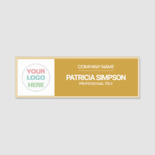 Porte-nom Insigne professionnel personnalisé moutarde jaune 