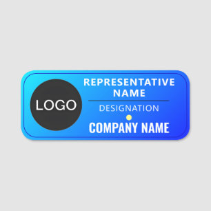 Porte-nom Insigne unique, logo de l'entreprise avec personne