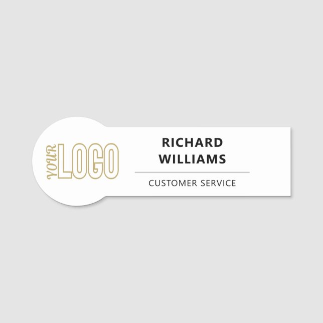 Porte-nom Insignes magnétiques personnalisées avec entrepris (Devant)