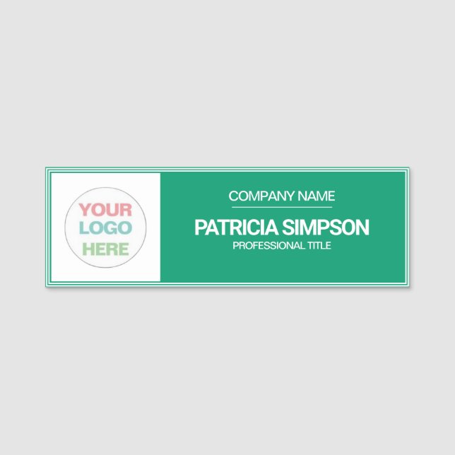 Porte-nom Jade Green Vitality Distinction : LOGO Professionn (Devant)