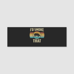 Porte-nom J'Ai Fumé Que Drôle Rétro BBQ Pig Grill De Viande 