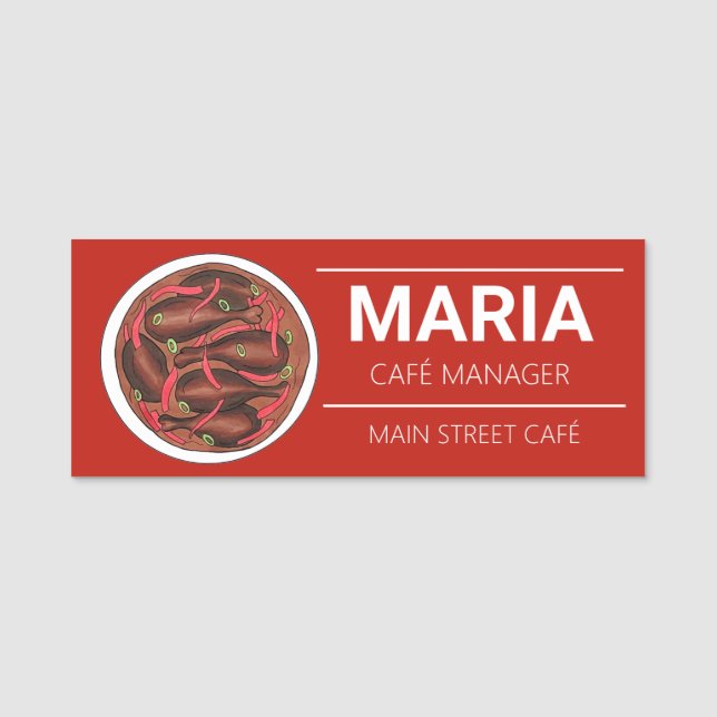 Porte-nom Jamaïcain Brown Stew Chicken Restaurant (Devant)