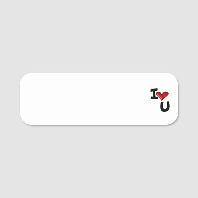 Porte-nom Je t'aime (Devant)