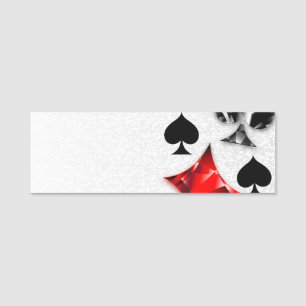 Porte-nom Joueur de poker Joueur de cartes de jouer costumes