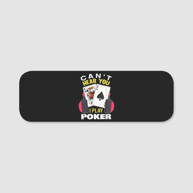 Porte-nom Joueur du Texas Holdem (Devant)