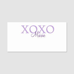 Porte-nom Jour de la Saint Valentin Xoxo ajouter nom pastel 