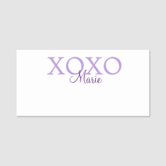Porte-nom Jour de la Saint Valentin Xoxo ajouter nom pastel