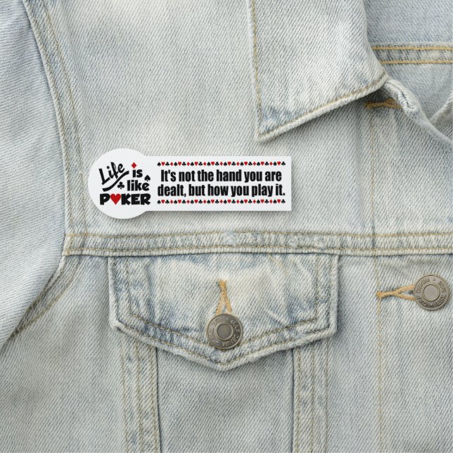 Porte-nom La vie comme le poker (En situation)