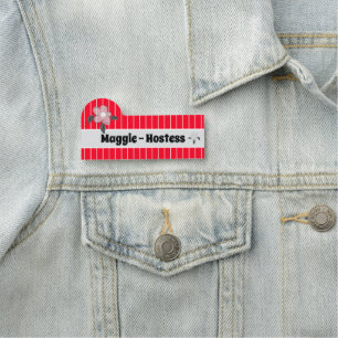 Porte-nom Lecture simple Fluorescent Rouge
